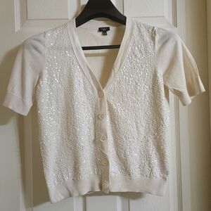 Talbots Cream Knit Cardigan